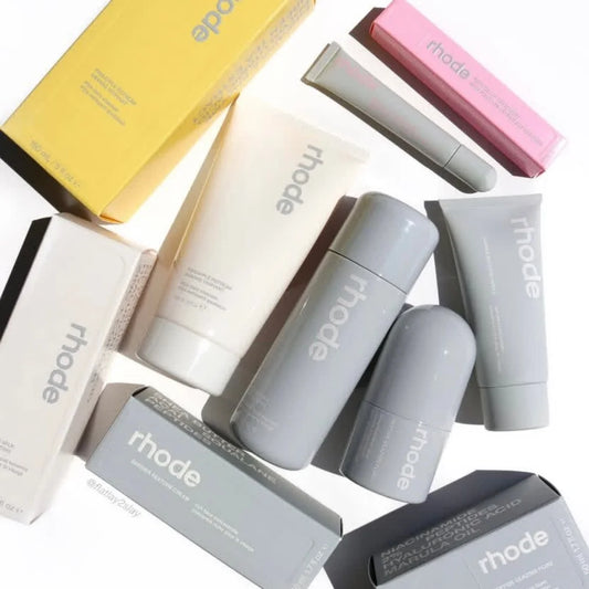 Hot Rhode Glazing Milk Facial Pineapple Refresh Cleanser Ribbon Peptide Lip Tint Lasting Moisturizing Lip Gloss Blusher Makeup