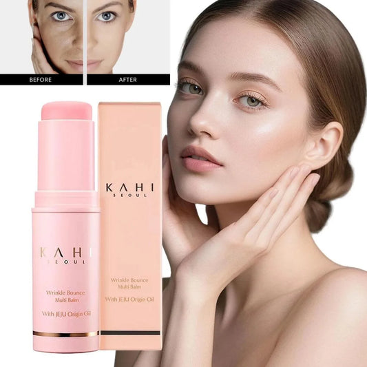 KAHI Korean Original Wrinkle Bounce Multi Balm PDRN Collagen Cream Pink Stick Smoothing Fine Line Wrinkle Lasting Moisturizing