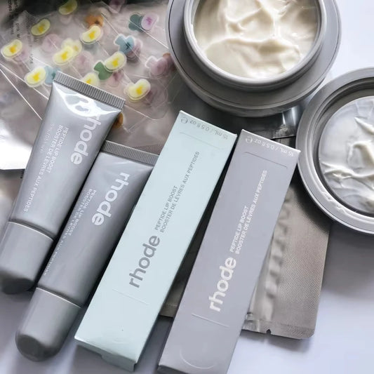 Hot Rhode Glazing Milk Facial Pineapple Refresh Cleanser Ribbon Peptide Lip Tint Lasting Moisturizing Lip Gloss Blusher Makeup